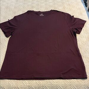 H&M Deep Burgundy Short Sleeve Tee